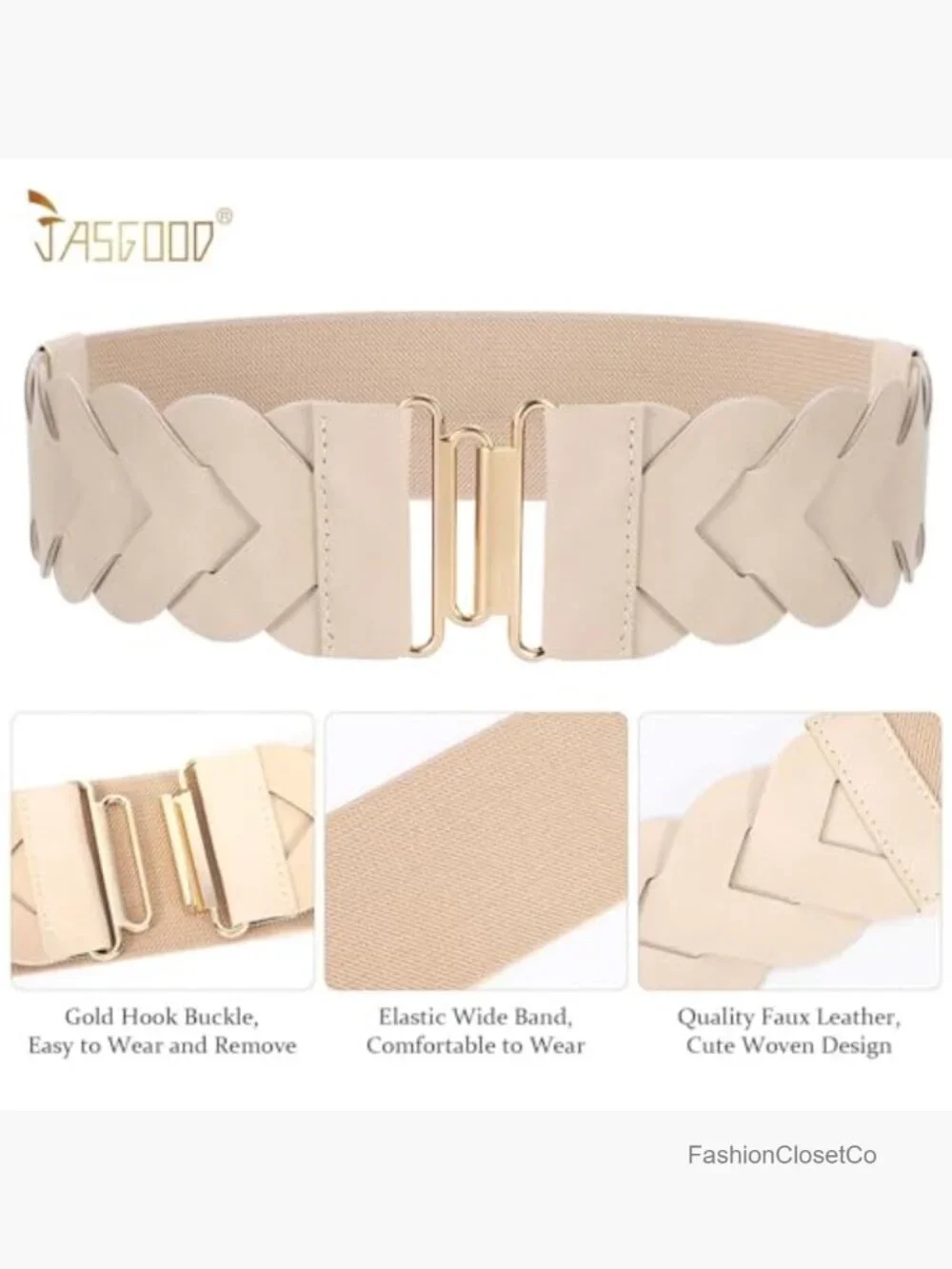 Vintage Stretchy Wide Waist Belt Braided Elastic Faux Leather Belt for Dresses